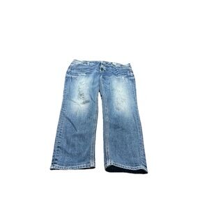 Miss Me Women’s Distressed Mid Rise Ankle Skinny Jeans! Size 34 44x30